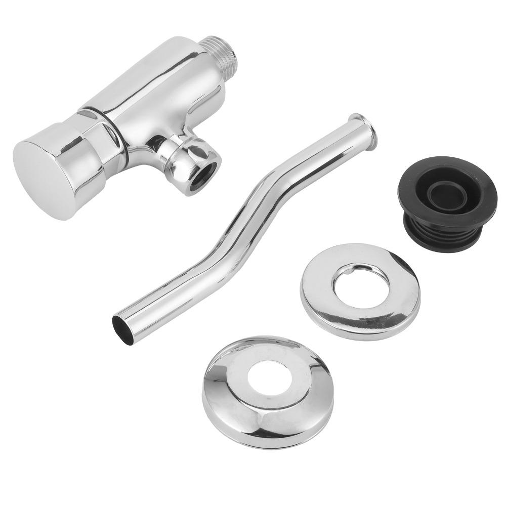Copper Flushometer Set Wall Mounted Manual Flush Valve Water Saving Flushing Tool Office Building