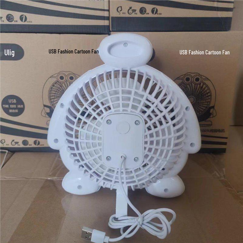 USB Mini Cartoon Silent Desktop Fan for Dorm or Home Use