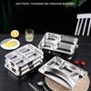 Stackable Stainless Steel Dinner Plate Thickened Breakfast Plate Lunch Container Tray  Restaurant