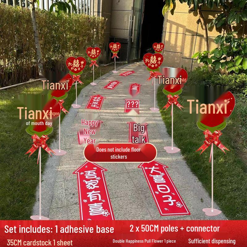 Rural Wedding Reception Road Sign Decoration Supplies