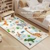 Cartoon-Style Cashmere Bedside Carpet: Dirt-Resistant, Easy-Care, Cool, Thick, Non-Slip Blanket
