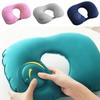 Portable Automatic Air Inflatable Pillow Ring Folding U Shape Neck Cushion U-SHape Pillow Airplane