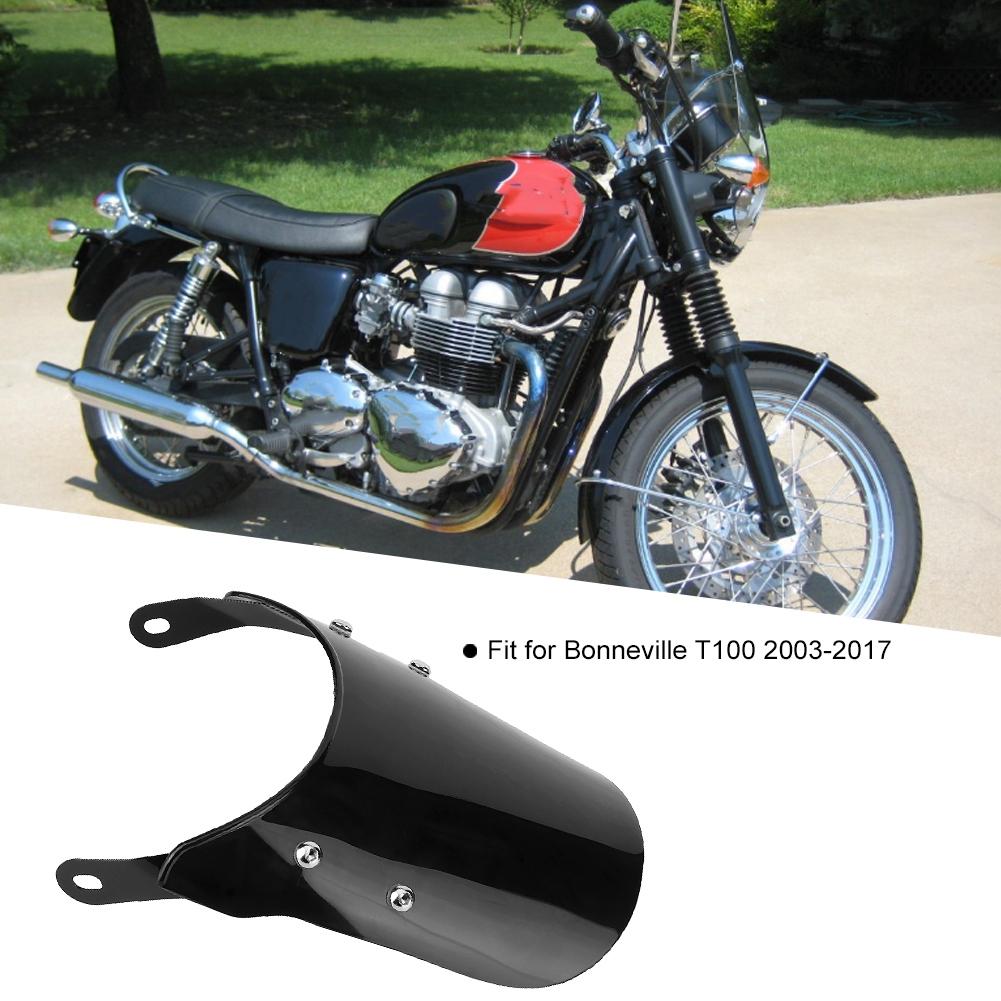 Прозрачное ветровое стекло мотоцикла, ветровое стекло, подходит для Bonneville T100 2003 2017, черное