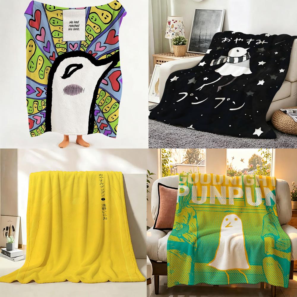 Manga G Goodnight P Punpun Throw Flannel Throw Blanket Suitable for Sofa Living Room Bedroom