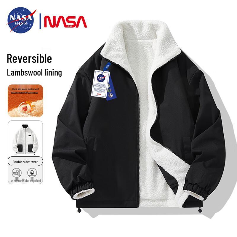 NASA GISS Men's Reversible Lamb Wool Puffer Jacket