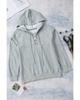 Lace-up Grey Casual Hoodie