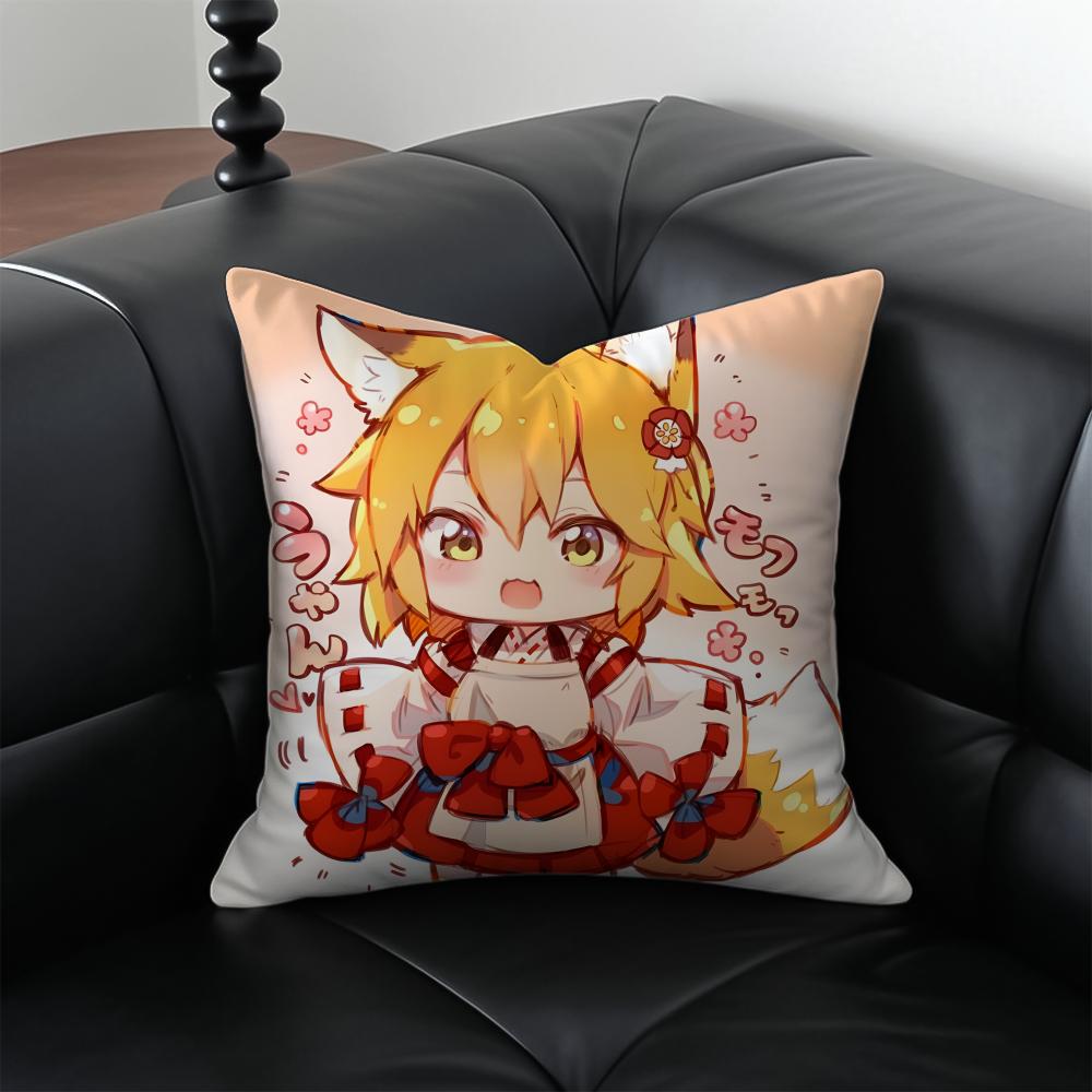 The HHelpful Fox Senko San Cushion Cover Pillow Case Antidustmite Invisible zipper silky plush cushion