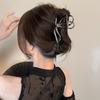 Elegant Butterfly Metal Claw Clip for Women, High-End Large Shark Clip, New 2025 Trendy Back of Head Hairpin