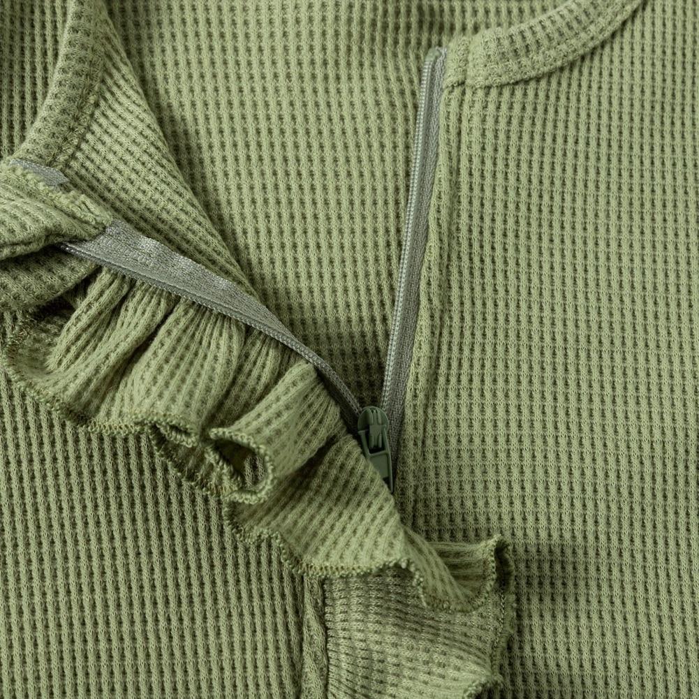 Осенне-весенний комбинезон для новорожденных девочек, однотонный милый комбинезон на молнии с длинными рукавами, мягкая одежда для малышей, цельный комбинезон 0-24 м