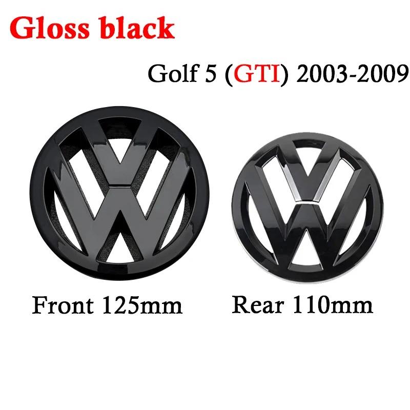 VW Accessories for Volkswagen GTI Golf5 MK5 2003-2007 127mm Front Grill Cover 110mm Rear Trunk Lid cover Car Styling Logo zj7
