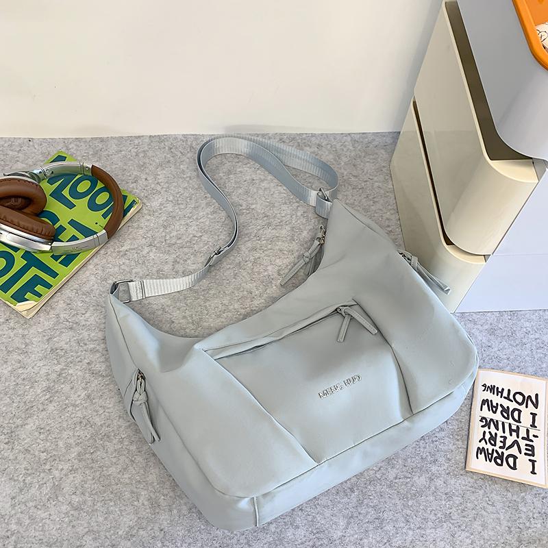 Женская сумка через плечо, большая вместимость, однотонная сумка-хобо