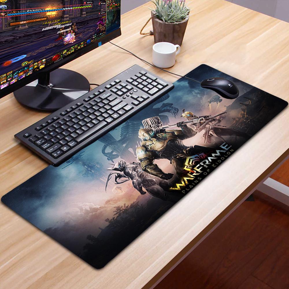 Игровой коврик для мыши Warframe Герой Alfombrilla Игровые аксессуары Нескользящий коврик для мыши XXL Mausepad 90x30 Tappetino Mouse Tapis De Souris