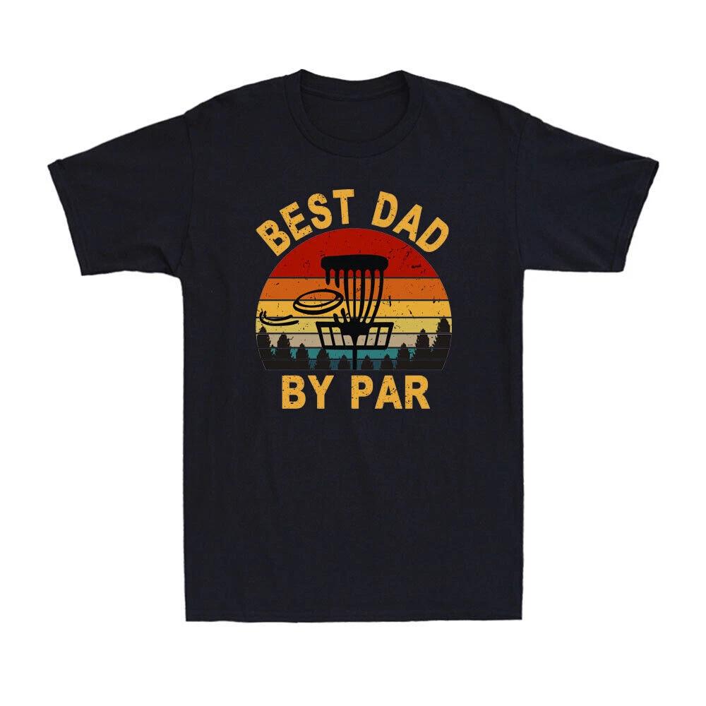 Best Dad By Par Funny Fathers Day Disc Golf Gift For Disc Golfer Vintage T-Shirt