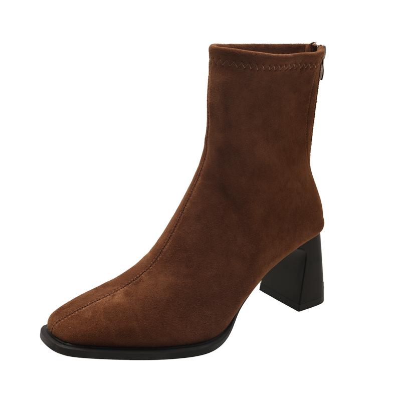 Мода Модный Новый Сексуальный Замшевый Повседневный Рабочий Зимний Удобный На Молнии Банкетный Элегантный Высокий Женские Сапоги