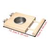 Stainless Steel Parrot Feeding Bowl Wooden Perch Stand Stainless Steel Water Feeder  For Parakeets