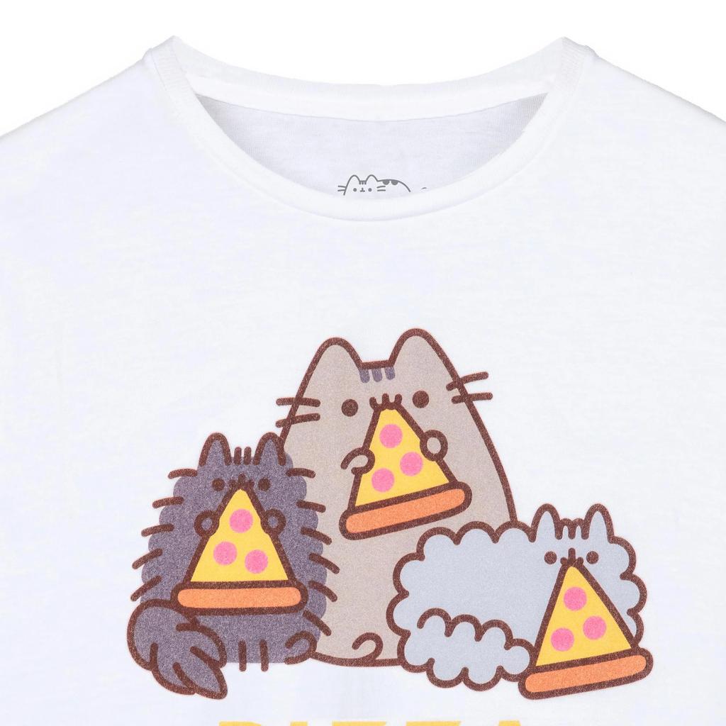Pusheen Футболка с короткими рукавами для девочек Pizza Purrty