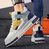 Повседневная обувь осень-зима новые мужские туфли модные контрастные цвета на толстой подошве высокие спортивные туфли на плоской подошве молодежные туфли для сноуборда