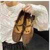 Mary Jane Shoes for Women New Fashion Medium Heeled Women Single Shoes Soft and Comfortable Red Ballet Shoes Zapatos De Mujer