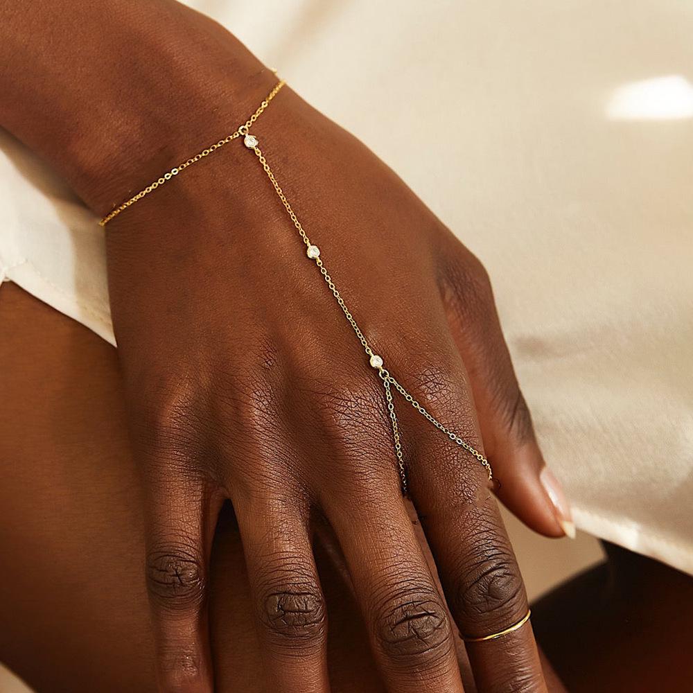 Модный универсальный браслет на палец с бриллиантами: Свадебная мода ювелирные изделия