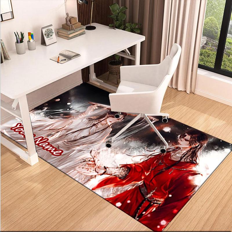 1PC Custom Name "Fantasy Duel Flames" Theme Floor Mat Ideal for Living Room, Game Rooms, Office, Bedroom,Floor Mat Playful Design