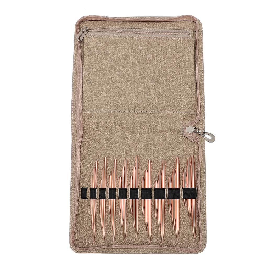 27Pcs Circular Knitting Needles Set Interchangeable Removable Aluminum Oxide Crochet Needles with