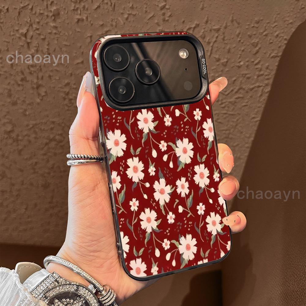 Чехол для телефона с цветами Чехол для iPhone17 16 15 14 13 12 11 Pro/ Max/Plus ударопрочная задняя крышка защита от отпечатков пальцев