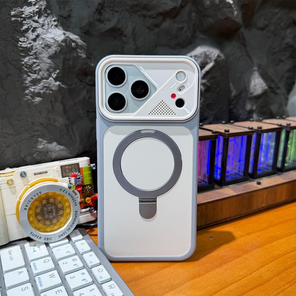 Применимый брелок для iPhone Рамка для очков Чехол для мобильного телефона Apple 16 Контрастный цвет Кожа Магнитный держатель Защитный чехол