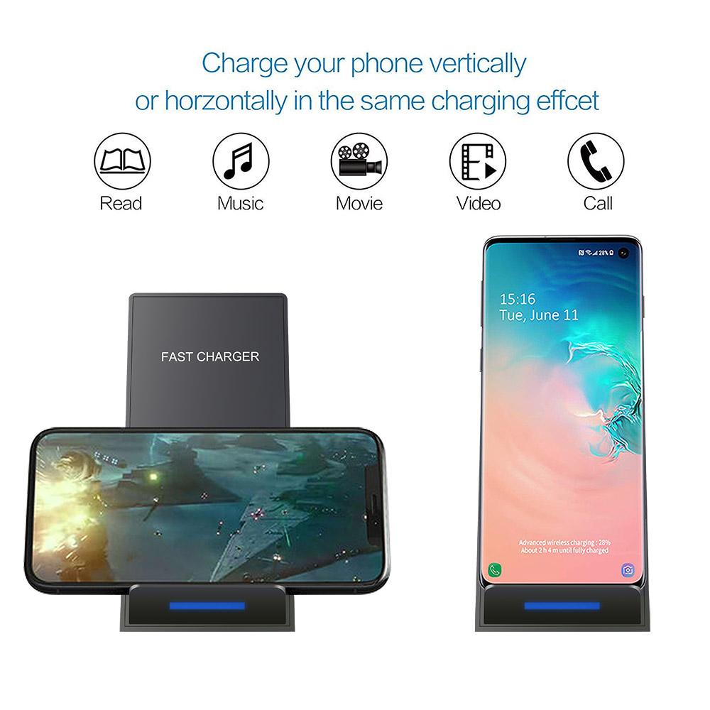 Wireless Charger Stand 30w Fast Charge For Iphone 14 13 12 11 Pro Xs Xr X 8 Samsung S22 S21 S20 Type C Charging Dock Station