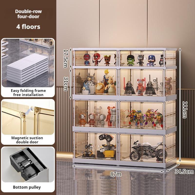 Stackable Multiple Layers Shoe Rack Pressure-Resistant Clear Shoe Storage Cabinet With Strong Load-Bearing Capacity Large Size