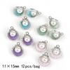 9-12Pcs Multi-Styles Starfish Shell Conch Crown Enamel Charms Pendant For Jewelry Making DIY Bracelet Necklace