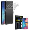 Silicone Gel Case - Samsung - Galaxy A20E - UltraSlim - Transparent - 3x Tempered Glass
