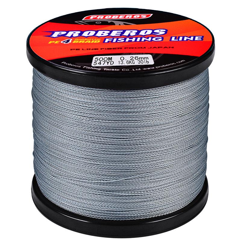 4 плетеных лески длиной 500 м. Плетеная полиэтиленовая леска достаточной мощности: красная/синяя/желтая/зеленая/серая основная леска для морской рыбалки