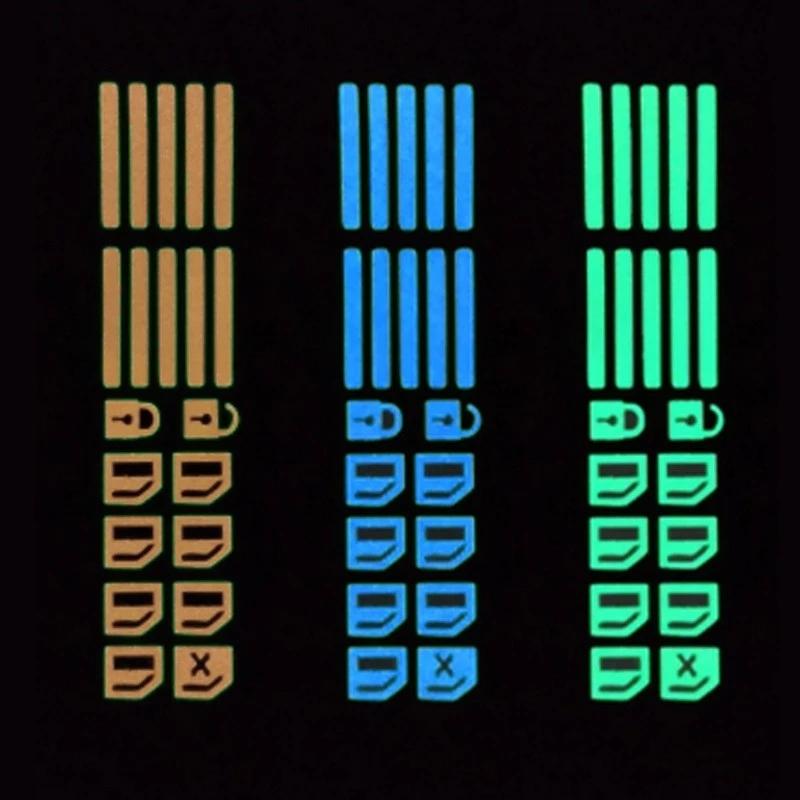 Светящиеся наклейки на кнопку подъема окна и двери автомобиля, автомобильные окна, панель управления, светоотражающая наклейка, переключатель, декор интерьера автомобиля