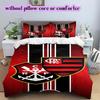 Flamengo football soccer Pattern Bedding,Quilt Set Quilt Cover Pillowcase Home Birthday Gift (1*duvet cover+2*pillowcase,without core)