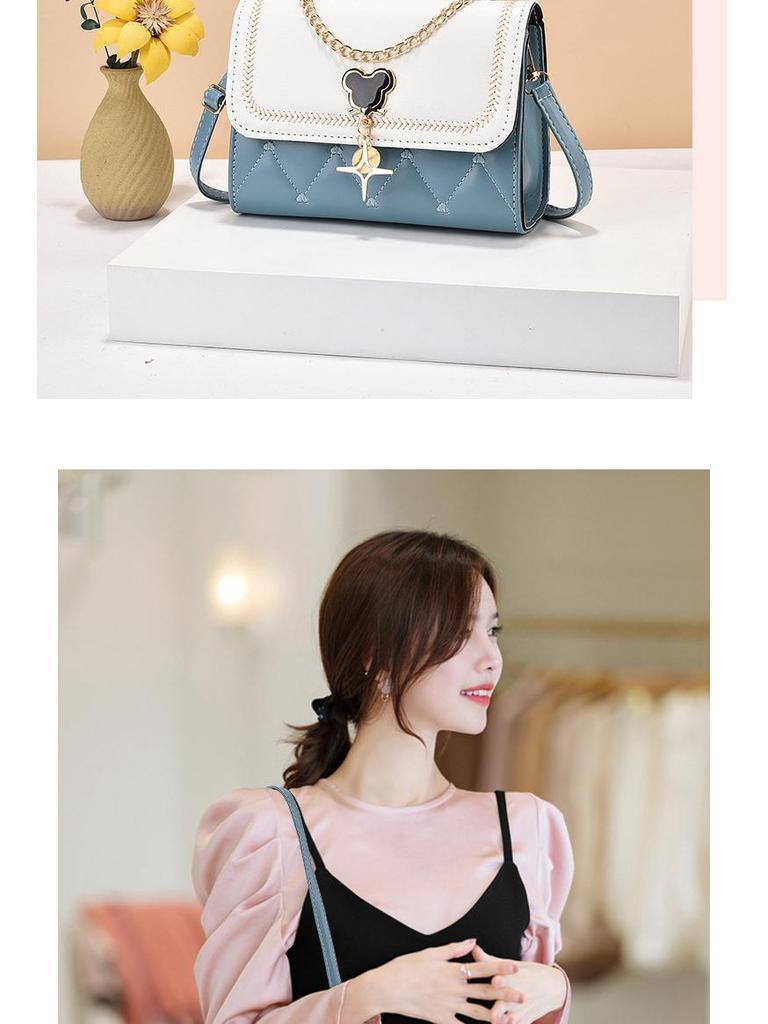 Модная женская сумка кроссбоди с Микки Маусом: Трендовая, фактурная, высококлассная маленькая квадратная сумка через плечо