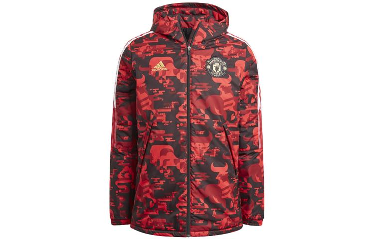 adidas Мужские пуховики Манчестер Юнайтед Натуральный Красный С капюшоном Умеренный Другие GK9446