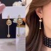 Серьги-гвоздики с кисточкой из металлического шарика, уникальный дизайн, серебряная игла, женские, серьги для двух видов ношения, женственные, персонализированные серьги