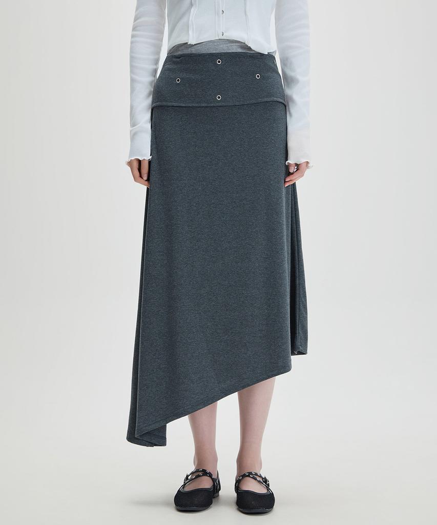 MIXXO Асимметричная юбка с заклепками_Miwwmg44Ms
