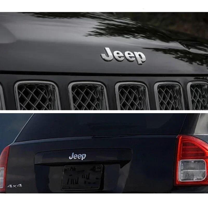 For Jeep Metal Sticker for JEEP Wrangler Tj Jk Jl Grand Cherokee Commander Renegade Liberty Compass Patriot Car Front Trunk S