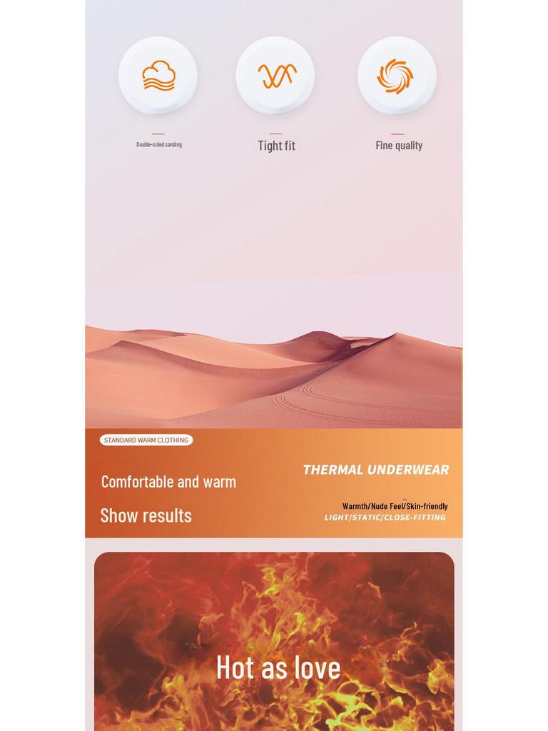 Men's Plush Wool Mulberry Silk Seamless Warm Underwear Pants for Autumn and Winter