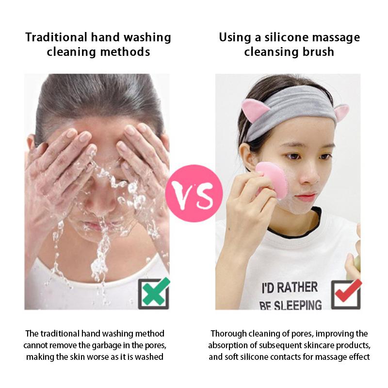 Силиконовая щетка для очищения лица, скраб для ухода за кожей с глубокими порами, очищающее средство, мини-красота, мягкий отшелушивающий крем для глубокой очистки