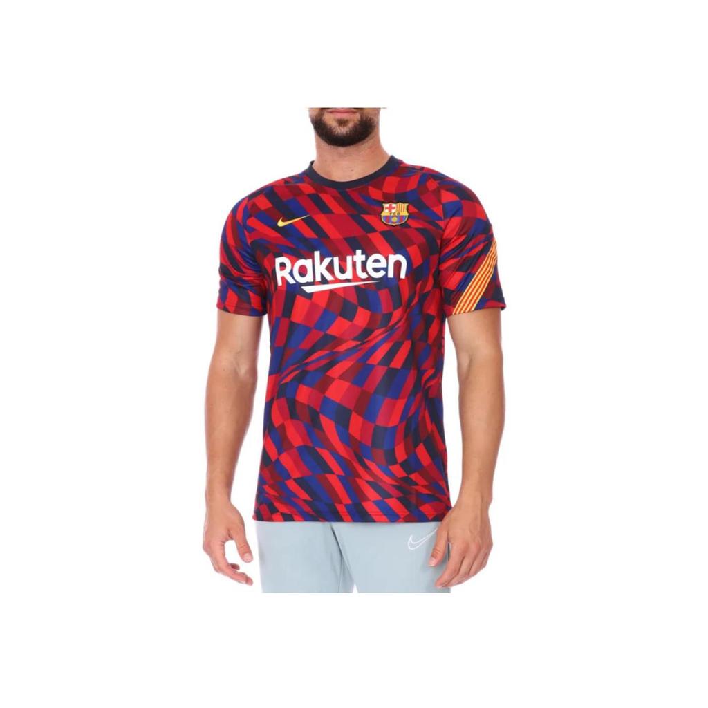 Nike Футбольная футболка FC Barcelona 2020/21 Красно-синяя Предматчевая CD5812-658