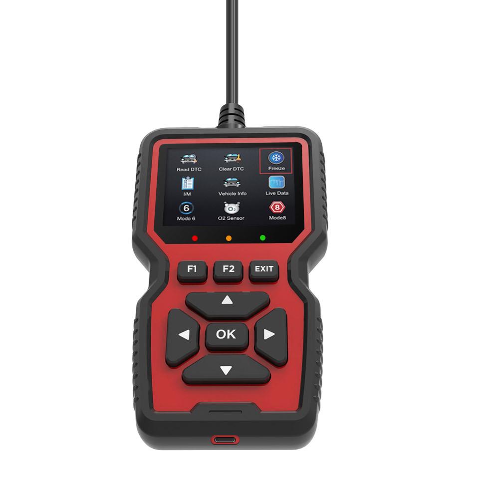 Сканер V519 OBD2 с цветным экраном и многоязычной поддержкой для диагностики неисправностей автомобиля