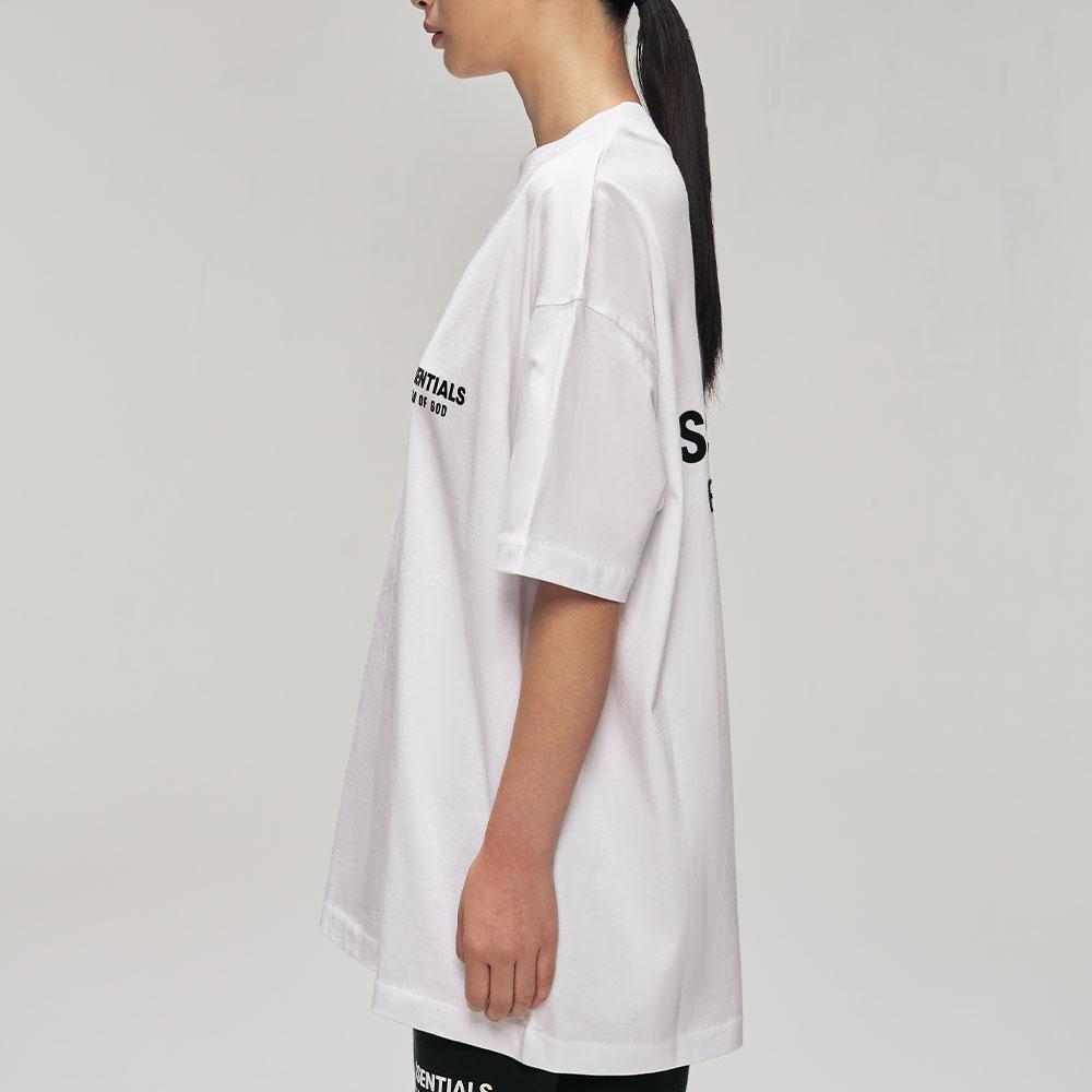 Fear of God Essentials Классическая футболка Ярко-белая Мужские Топы 125AS254192F