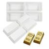 Gold Brick Shape Silicone Molds Making Mousses Cake Molds Decorating Baking Tool for Making Chocolate Fondant Dessert