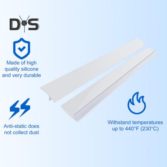 Stove Counter Gap Cover Silicone Rubber Strip Heat Resistant Mat Oil Dust Water Seal Kitchen Filler for Home Restaurant Hotel