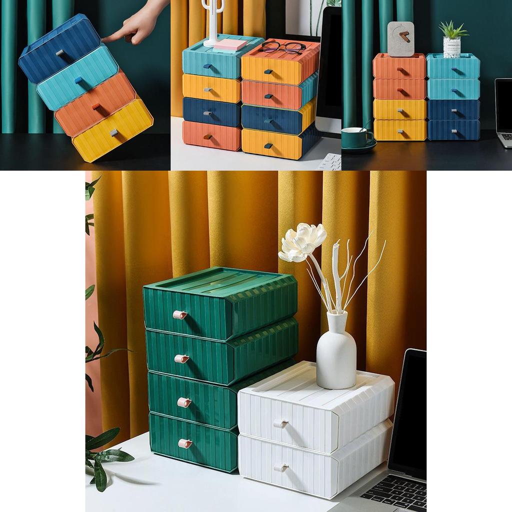 Compact Desktop Organizer Storage Box With Mini Drawers For Efficient Organization