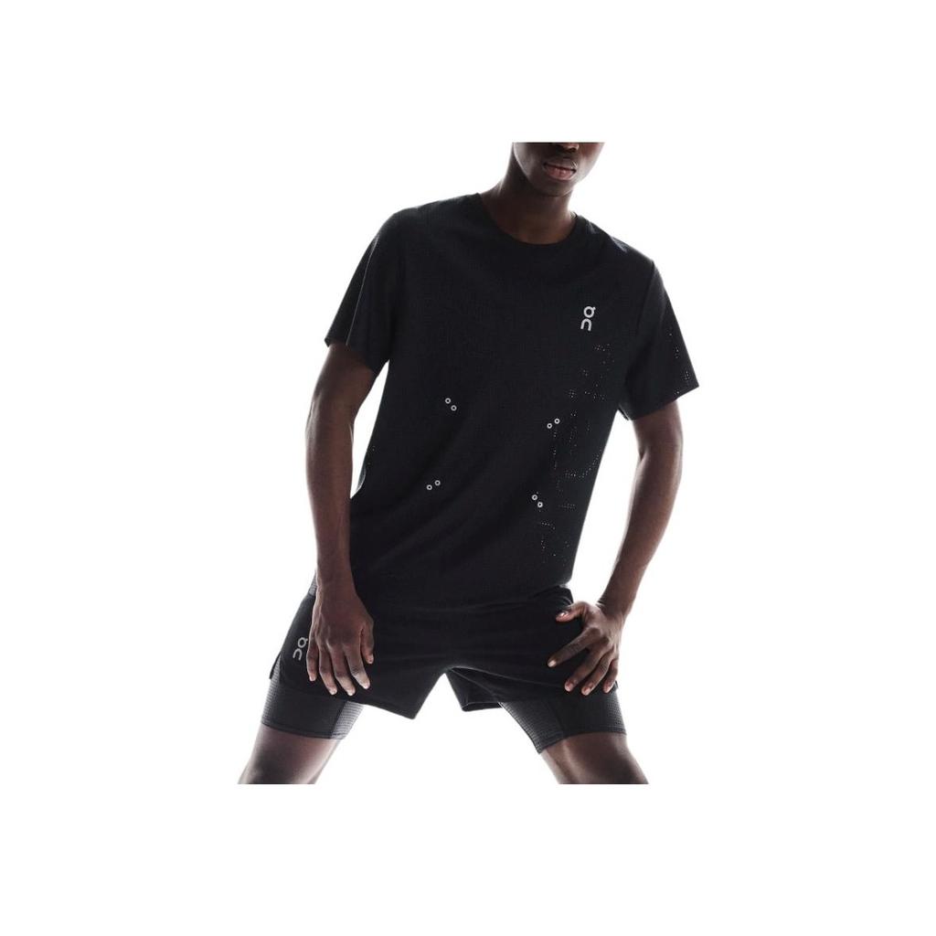 On Pace Simple Comfortable Running Lace-Up Three-Quarter Casual Shorts Men Shorts Black 1MF10810553