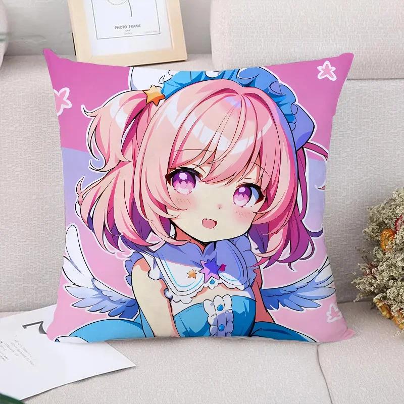 Наволочки Декоративные наволочки Чехлы Наволочка с аниме-девушкой Наволочки Чехол для подушки Осенний декор Подушка для дивана