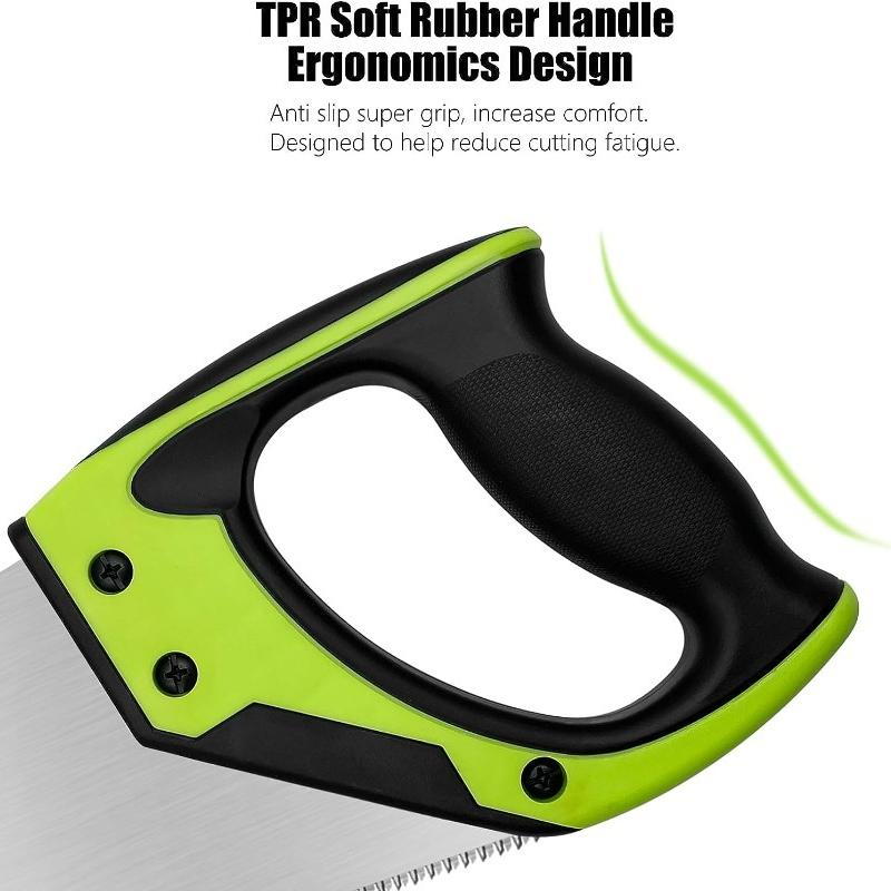 Ручная пила по дереву 14/18 дюймов, универсальная ручная пила, нескользящая эргономичная ручка, нержавеющая пила по дереву
